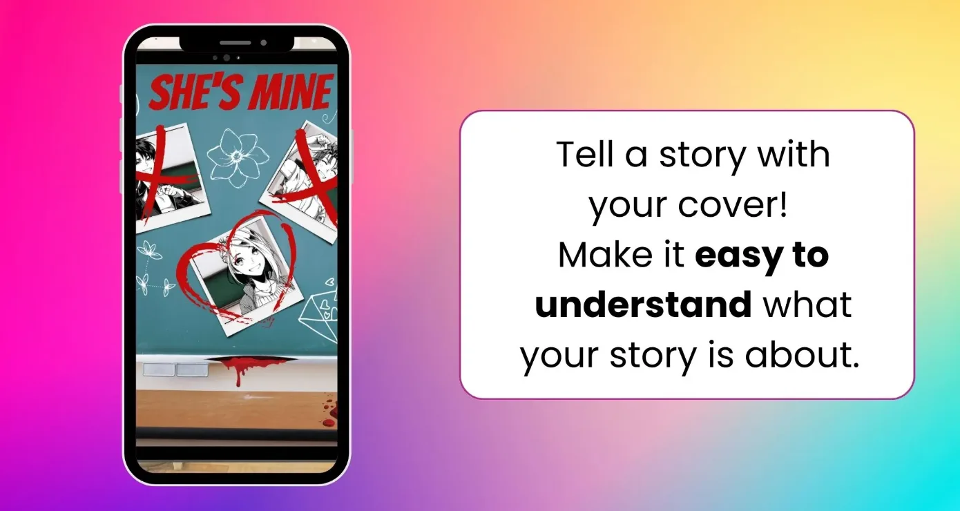 Cover tip example: phone preview beside the advice to tell a story and make it easy to understand.