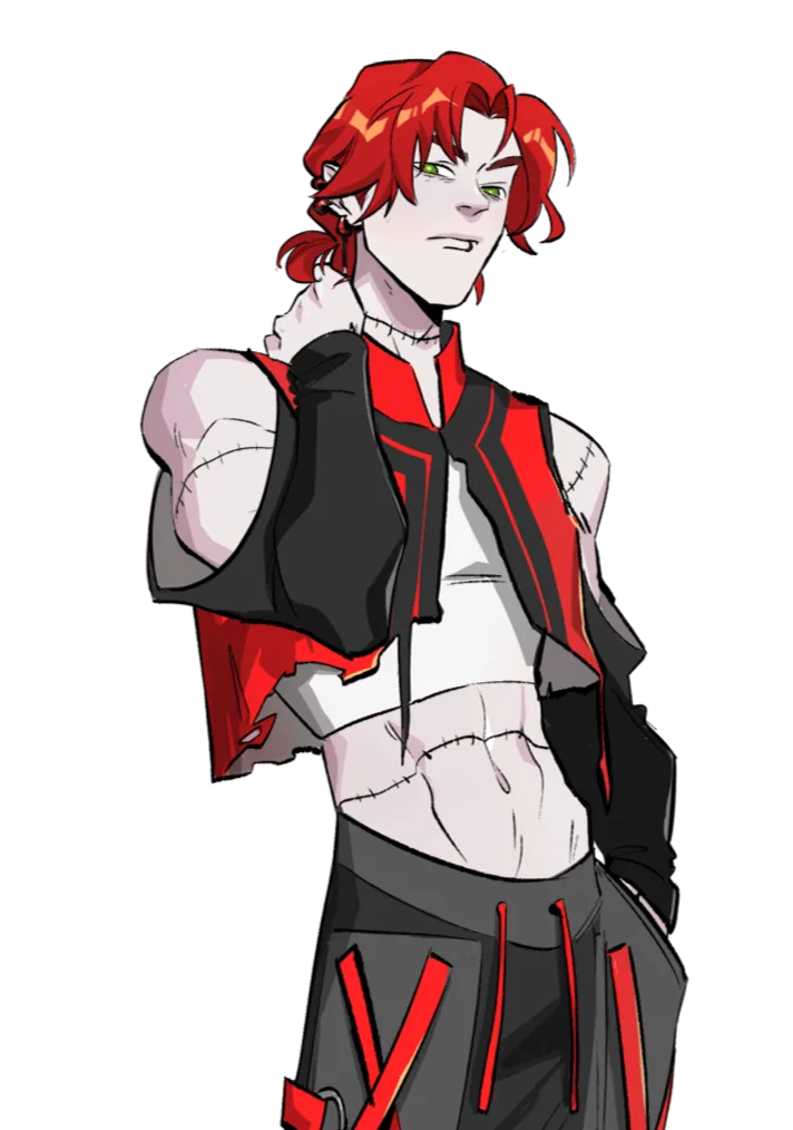 Character sprite: a love interest portrait on a transparent background.