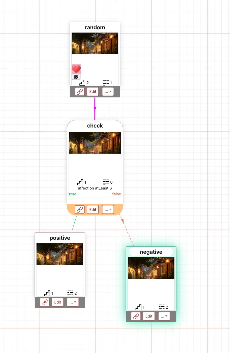 Screenshot: the "increase by a random amount" settings that adjust the player's existing score.